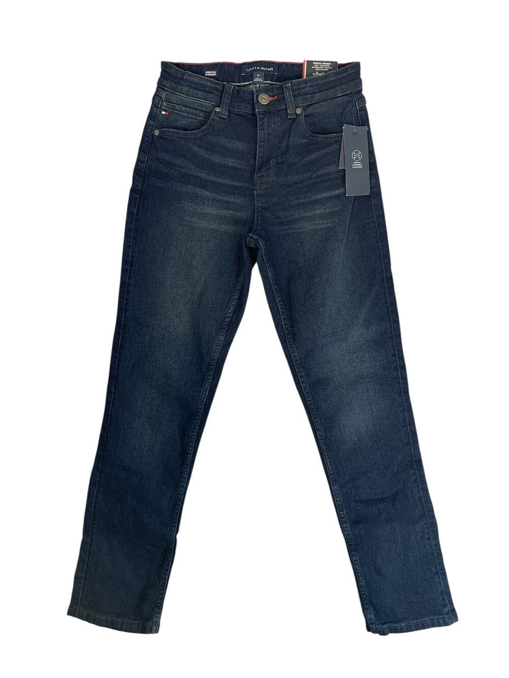 NWT Tommy Hilfiger Jeans Youth Girls Size 12 Skinny Stretch Straight Midrise